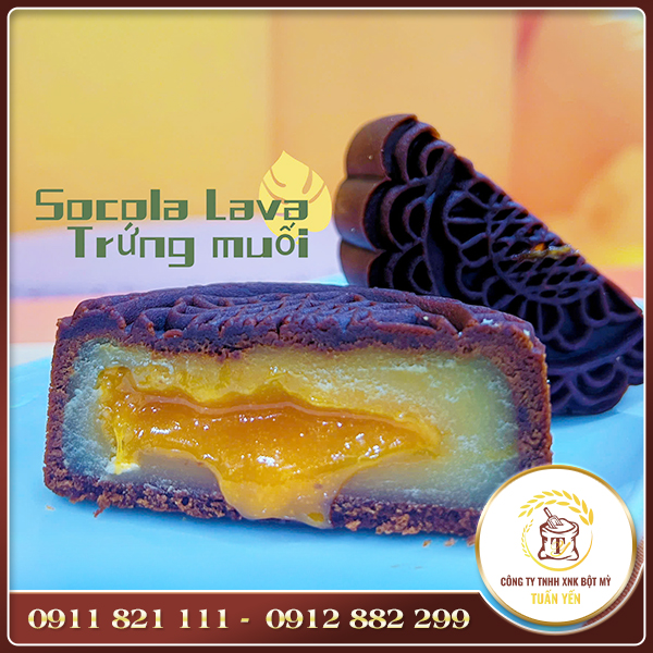 Bánh trung thu nướng chocolate nhân lava trứng muối